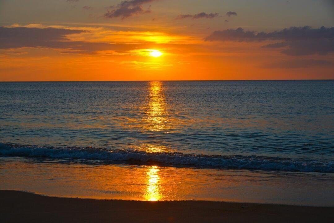 Sunset on the beach in Phuket. Thailand